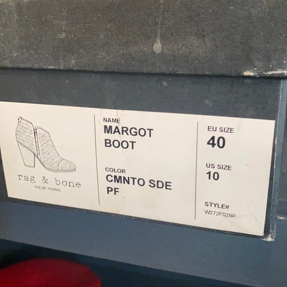 Rag and bone suede perforated ankle boot - Picture 2 of 5